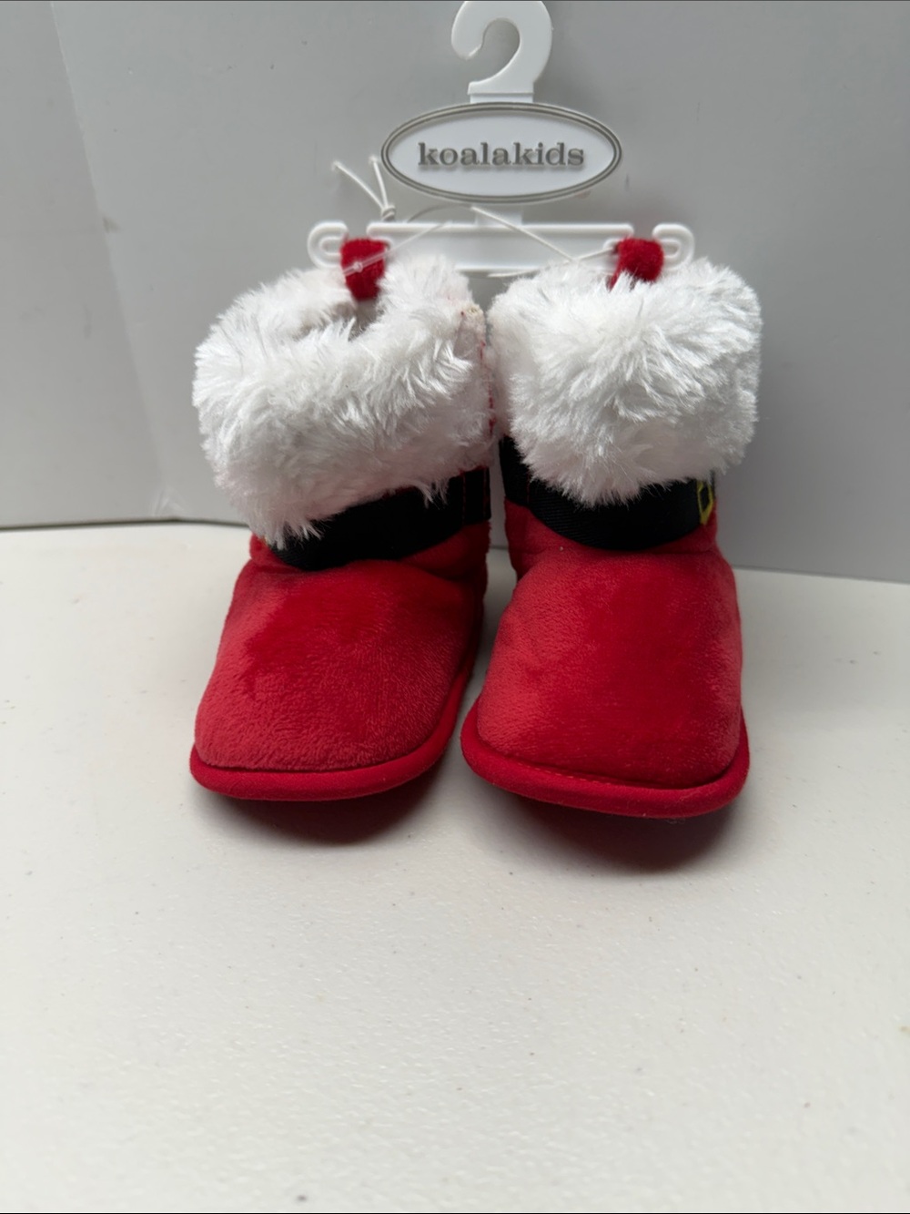 NEW Baby First Christmas Santa Booties Slippers Size 6-12 Months Unisex